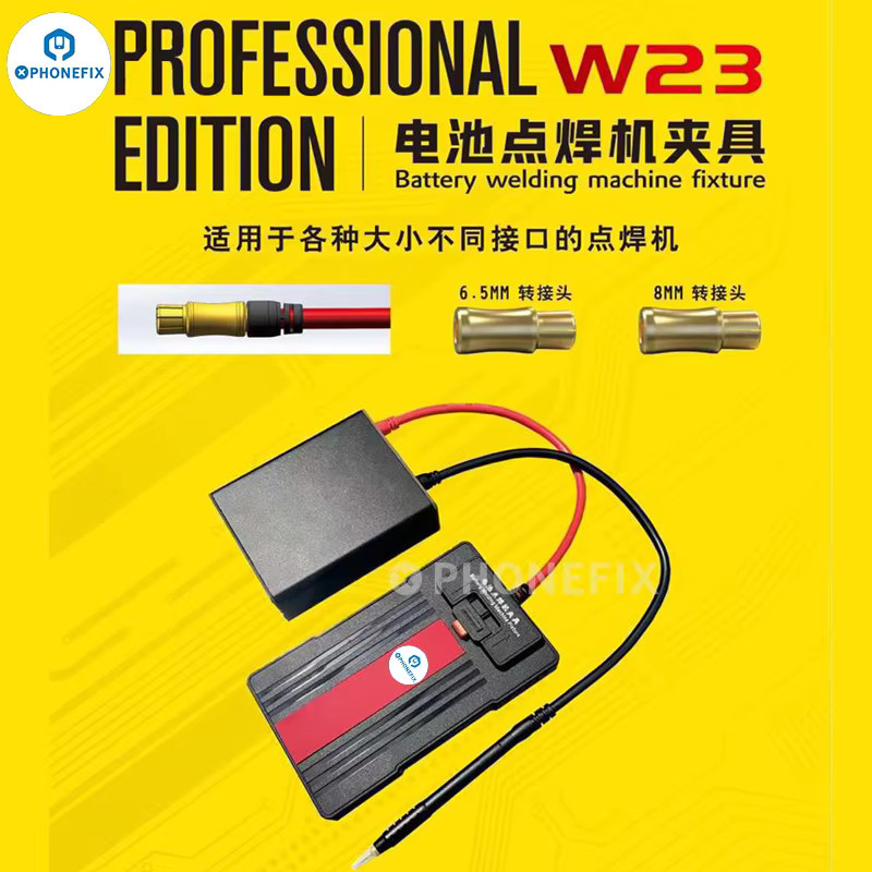 PHONEFIX W23 Professional Edition Akku-Punktschweißgerät in Schwarz mit universeller Halterung für iPhone X-14 Batterie-Reparaturen - Bild 2