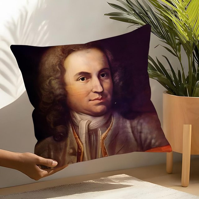JMG Clothing Kissenhülle Johann Sebastian Bach aus Leinen, Mehrfarbig, B/H: 45 x 45 cm - Bild 1