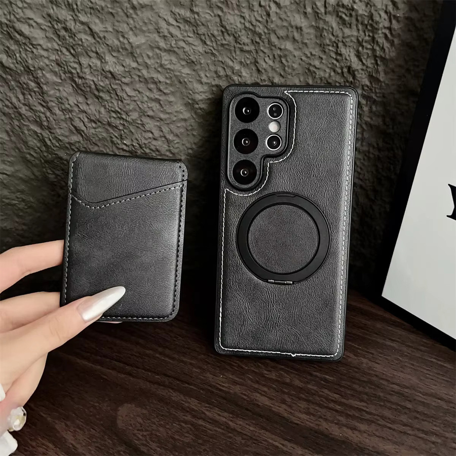 Magnetische Brieftasche und Kartenhalter Handyhülle für Samsung Galaxy S25 FE S24 Ultra S22 Plus A15 A16 A17 A25 A26 A35 A36 A55 A56 A06 A07 in Schwarz oder Blau - Bild 1