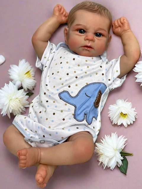 OtardDolls Elijah David gemalte Baby Puppe, wiedergeborene Puppe, bunt/mehrfarbig - Bild 1