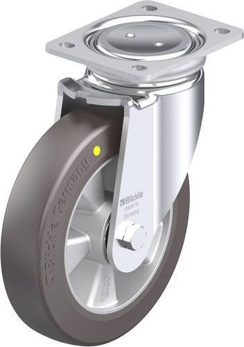 Blickle LUH-ALST 200K-AS Stahlblech-Lenkrolle in Silber/Grau mit 200 mm Rad-Durchmesser und 750 kg Tragfähigkeit - Bild 1