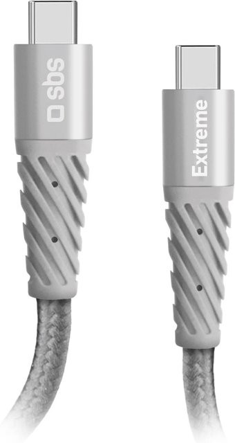 SBS Aramidfaser USB-C auf USB-C Kabel in Grau - Bild 1