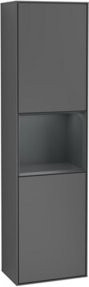 V&B Hochschrank Finion mit LED-Beleuchtung und Glastüren, B/T/H: 41,8 x 15,0 x 151,6 cm - Bild 1