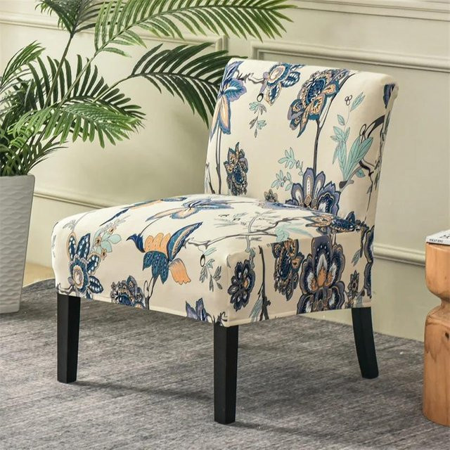 Ärmelloser Stuhlbezug mit Weihnachtsdruck für Einzelsofas und Hocker, elastischer Stretch Couchschoner aus Polyester in modernem Design - Bild 1