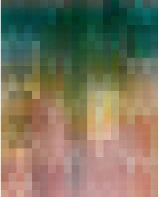 Komar Vliestapete Paper Pixels Pixelkunst Mehrfarbig B: 200 cm, H: 250 cm - Bild 1