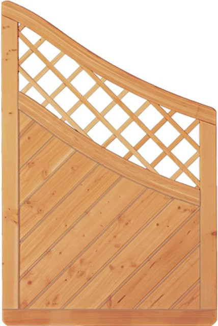 T & J Sichtschutzzaun Classico mit Rankgitter aus Douglasie, Farbe: Braun, Höhe: 90 cm, Breite: 140 cm - Bild 1