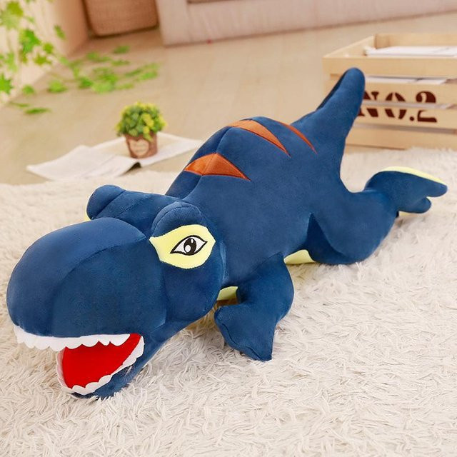 Dinosaurier-Stofftier Tyrannosaurus-Puppe, blau, 65cm, ab 18 Jahre - Bild 1