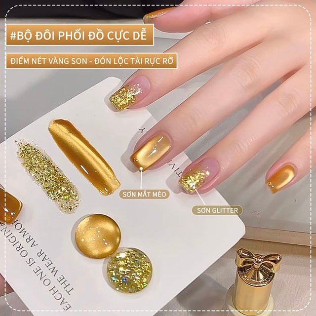 MIANEL Nagellack, Goldene Pailletten, Schimmernd, 10 ml - Bild 1