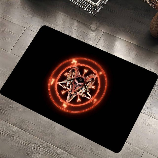 Baphomet Leviathan Fußmatte im nordischen Stil von JGJG, Schwarz, B/B: 40 x 60 cm - Bild 1