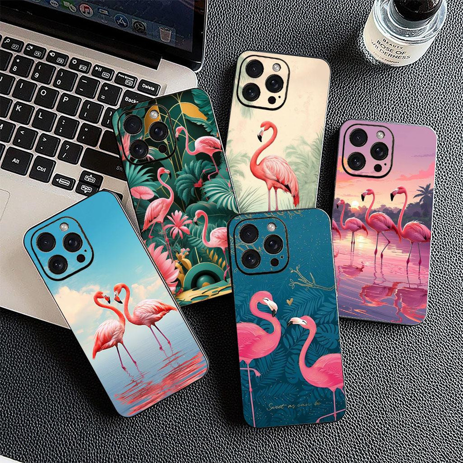 Handyhülle Flamingo und Blumen Design für Samsung Galaxy A56 5G A55 A53 A52 A36 A33 A32 A31 A30 A26 A20 A14 A12 A10 in Multicolour - Bild 1