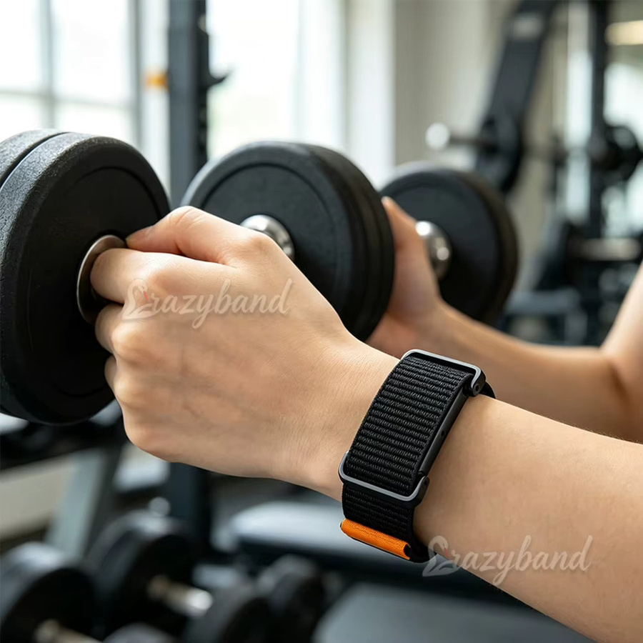 Crazyband Uhrenarmband Nylon, Schwarz, Unisex - Bild 4