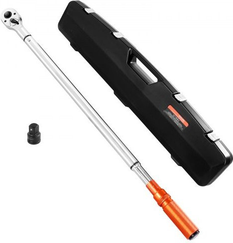 VEVOR Klick-Drehmomentschlüssel Set, 3/4 Zoll Antrieb, 136–814 N.m, Dual-Range-Skala, 48 Zähne, Präzision ±3 %, aus legiertem Stahl, Orange - Bild 2