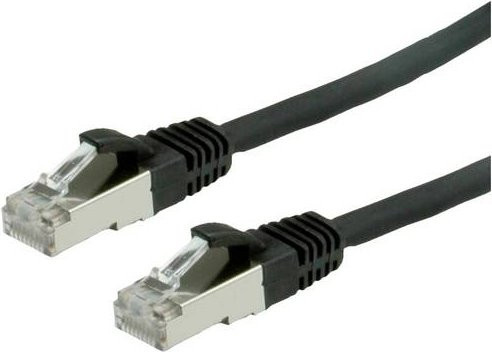 Value RJ45 Patchkabel CAT 6 S/FTP Ethernet LAN Kabel Schwarz, Länge: 2,00 m - Bild 1