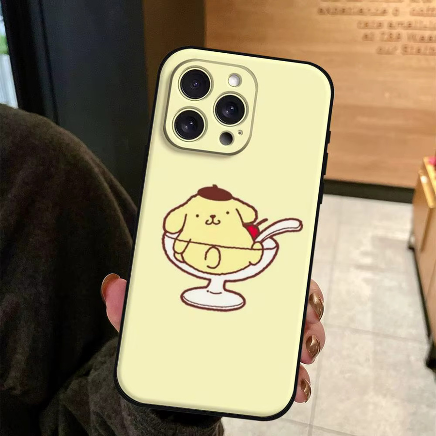 Moetch Handyhülle mit Cartoon Pudding Hund für iPhone 11 bis iPhone 17 Pro Max Plus Mini in Gelb aus weichem TPU - Bild 4