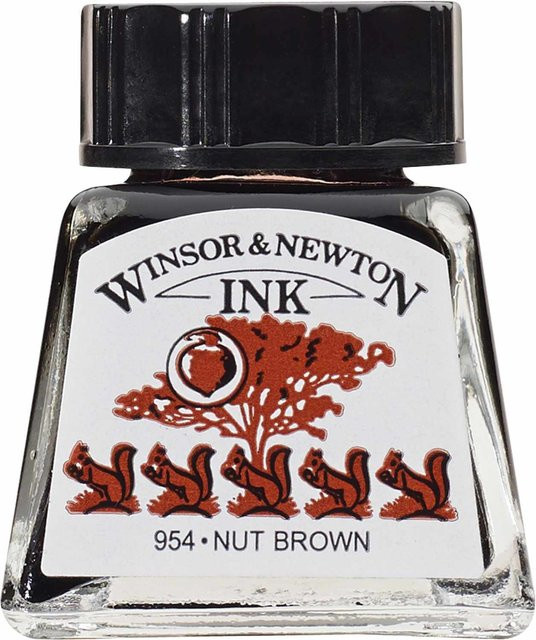 Winsor & Newton Zeichentusche Nußbraun 14 ml - Bild 1