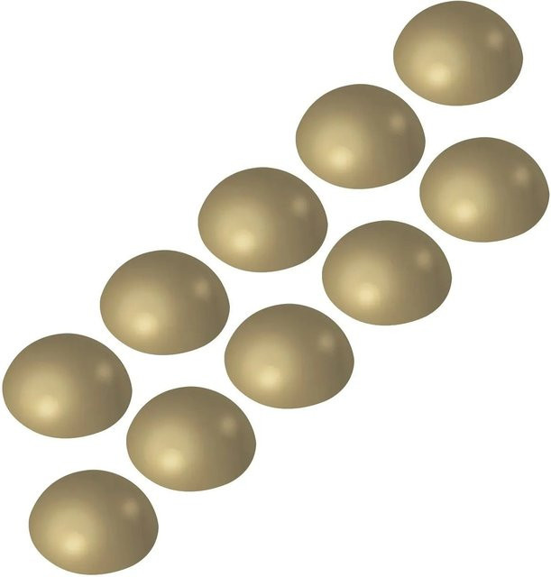 vasalat Set Wand-Türstopper selbstklebend aus Kunststoff, Farbe Beige, 10 Stück, Durchmesser: 3,2 cm, Höhe: 1,2 cm - Bild 1