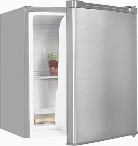 Minikühlschrank KB05-V-040E in Silber Inoxlook mit umkehrbarer Tür und freistehender Bauweise - Bild 1