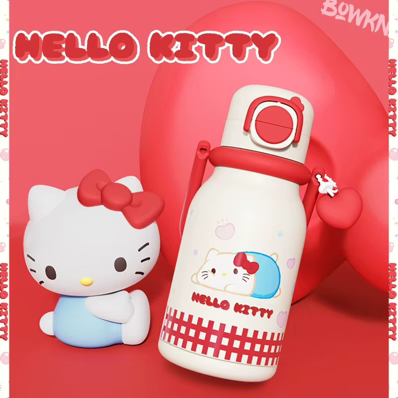 XW Sanrio Hello Kitty Isolierte Edelstahl Wasserflasche mit Strohhalm, 640 ml - Bild 3