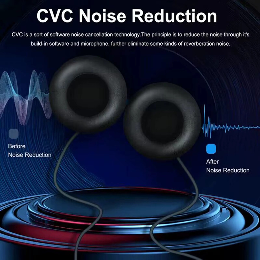 EJEAS HiFi CVC Geräuschunterdrückung Mikrofon-Headset mit 3,5mm Klinkenstecker für Motorradhelm V6 Serie Q2 Q7 V4 Plus in Schwarz - Bild 2