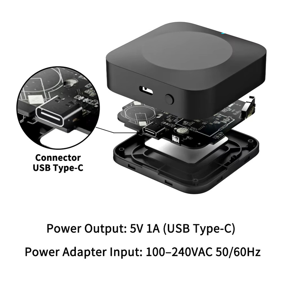 Wesense Dual-Band Wireless Gateway für Tuya Smart App mit Bluetooth und Zigbee, kompatibel mit Google Home und Alexa, Schwarz - Bild 5