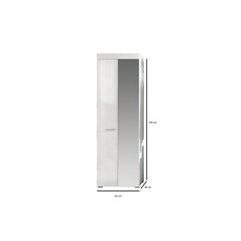 Garderobenschrank Amanda Trendteam weiß Hochglanz B/H/T: 62 x 195 x 38 cm - Bild 2