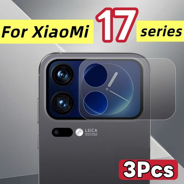 Xiaomi 17Pro und 17Pro Max Rückwand- und Linsenschutz aus gehärtetem Glas in Transparent - Bild 1