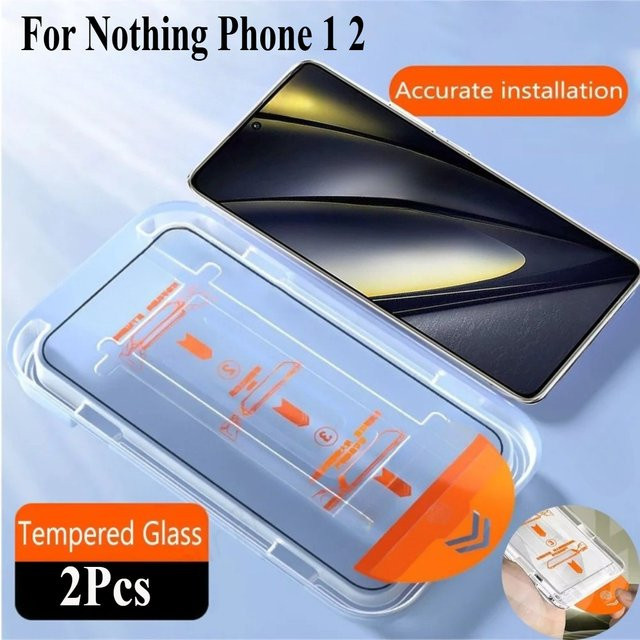 2 Stück Nothing Displayschutzfolie aus 8K Glas für Nothing Phone 1 und Nothing Phone 2, transparent mit oleophobischer Beschichtung - Bild 1