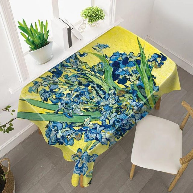 Wasserdichte Tischdecke mit Van Gogh Sternenhimmel Ölgemälde Motiv in Blau, B/B: 140 x 180 cm - Bild 1