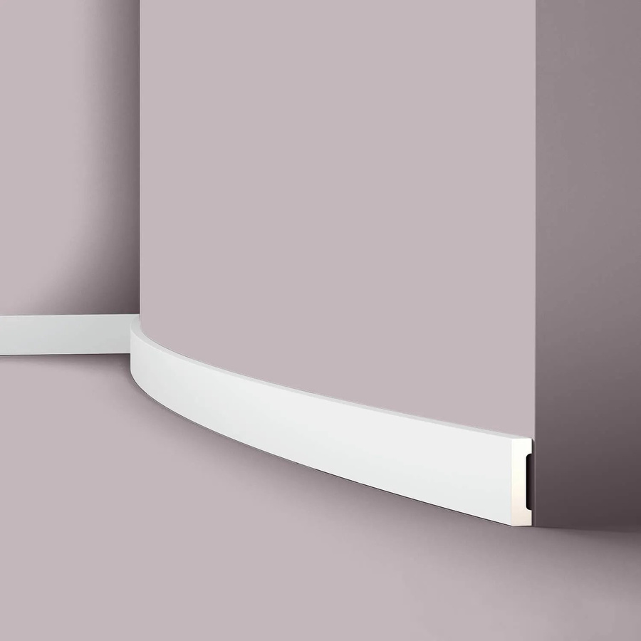 NMC FT2 Flex WALLSTYL Flexible Sockelleiste Wandleiste Friesleiste in Weiß, H x B x T: 5,8 x 1,3 x 200 cm - Bild 1
