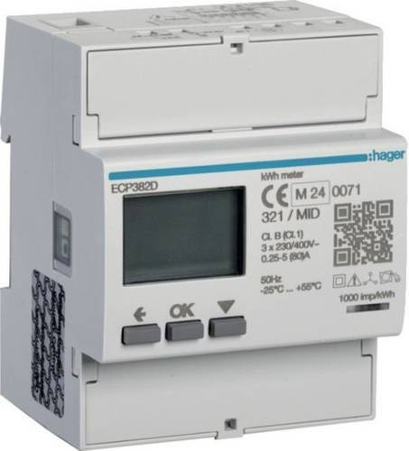 Hager ECP382D Digitaler Energiezähler in Weiß - Bild 1