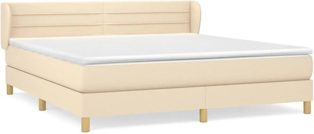 vidaXL Boxspringbett mit Matratze Hybrid-Design in Beige, B/T/H: 160 x 200 x 163 cm - Bild 1