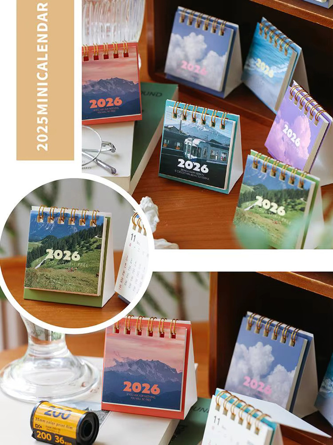 Mini-Tischkalender 2026 als stehender Flip-Kalender und Monatsplaner in Mehrfarbig für dein Büro oder Zuhause - Bild 7