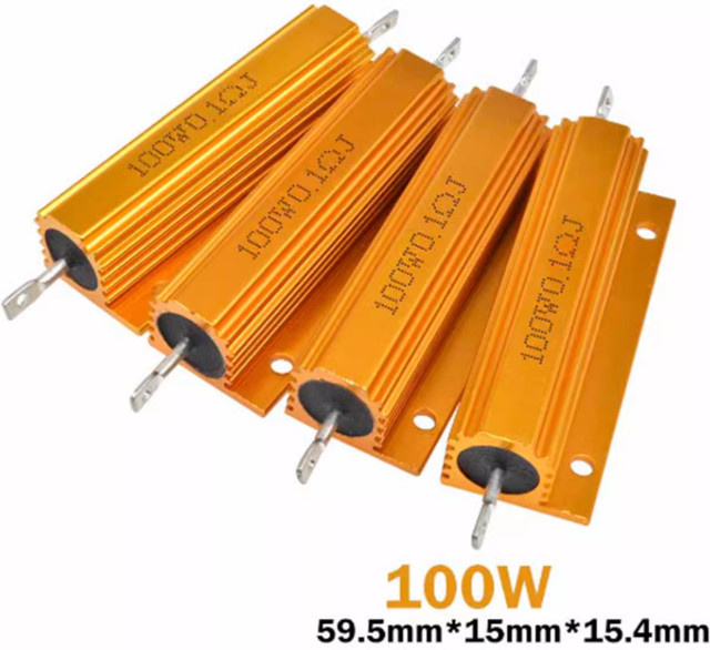 XIASONGXIN LIGHT Präzisions-Drahtwiderstand mit Aluminium-Metallgehäuse, 100 W, Silber, Widerstandsbereich 0,01–100 kOhm - Bild 1