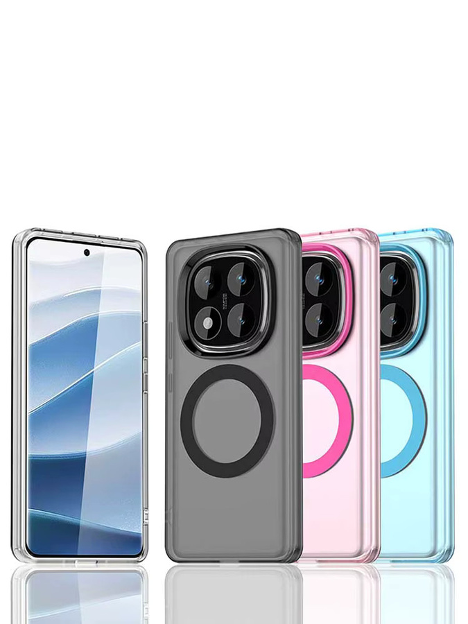 Magnetische kabellose Schutzhülle für Xiaomi Redmi Note 14 Pro und Redmi Note 14 4G 5G in transparenten Candy-Farben - Bild 6