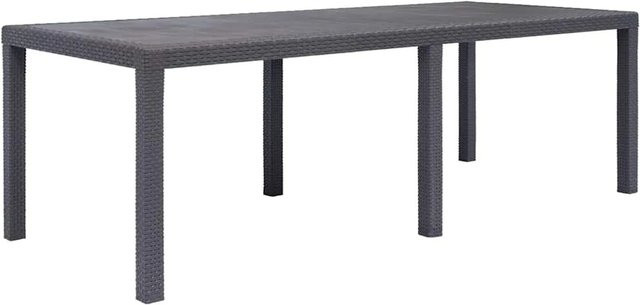 Furnicato Gartentisch in Braun mit Rattan-Optik aus Kunststoff, B/T/H: 220 x 90 x 72 cm - Bild 1