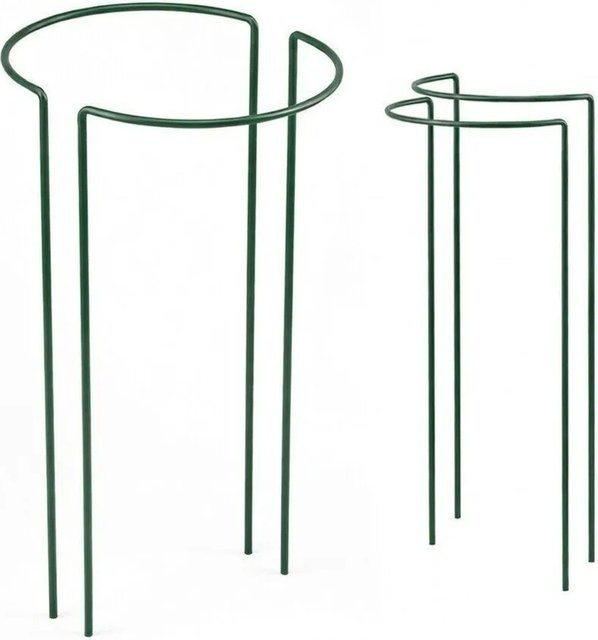 TTL GARDEN Strauchstütze Pflanzenhalter aus Metall in Grün, 2er Set, Höhe: 140 cm, Breite: 40 cm - Bild 1