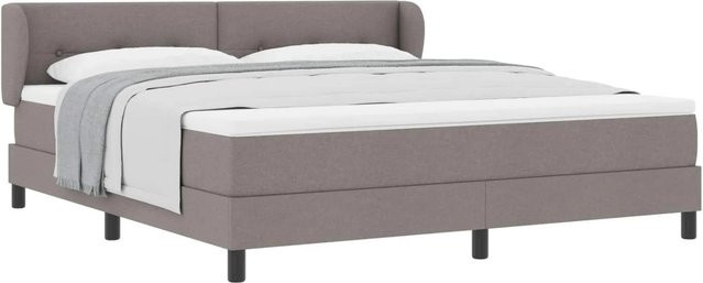 vidaXL Boxspringbett mit Matratze und Taschenfederkern in Taupe, B/T: 180 x 200 cm - Bild 1