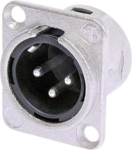 Neutrik NC3MDL1 XLR-Flanschstecker mit 3 Polen in Silber - Bild 1