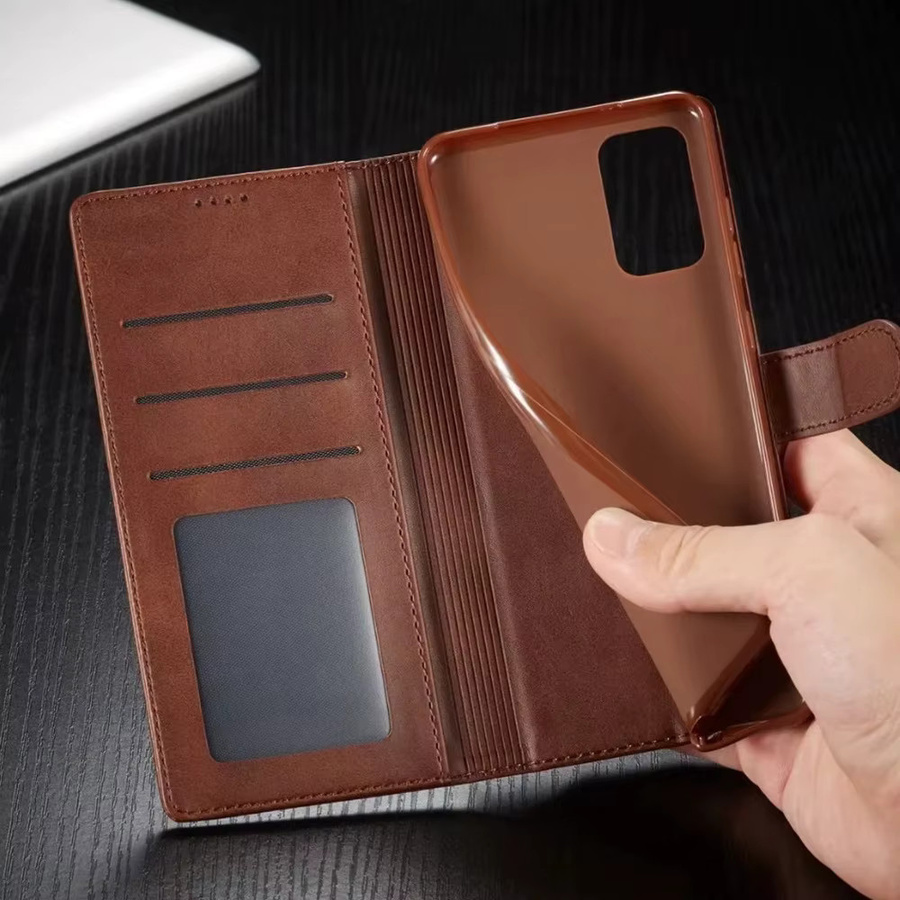 Leder Brieftasche Handyhülle für Samsung Galaxy A-Serie in Pink oder Braun - Bild 3