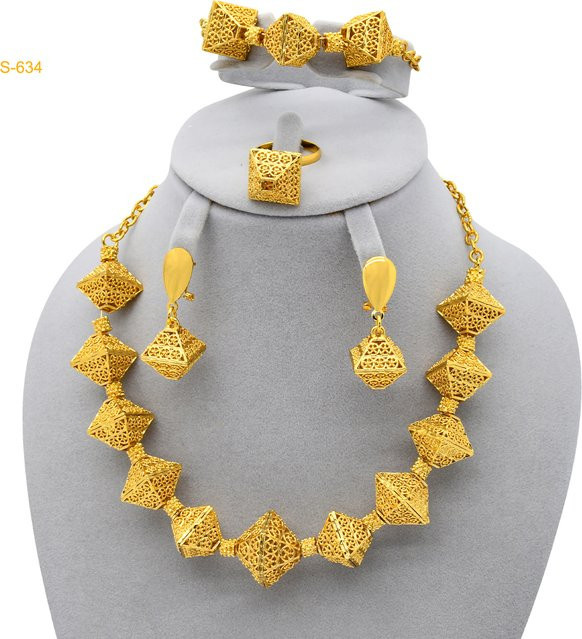 XUHUANG Schmuck-Set, Gold, Damen - Bild 1