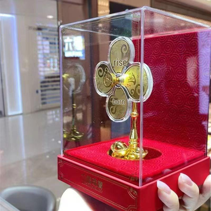 Goldene Windmühle mit drehendem Kumquat-Baum Chose One Tischschmuck in Gold - Bild 2