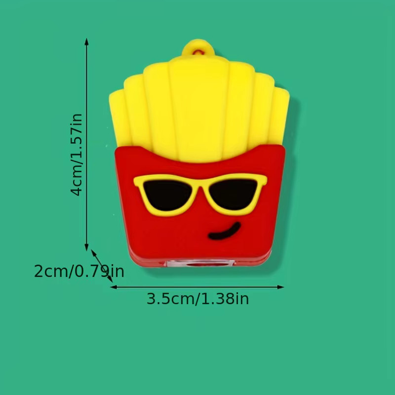 6er-Set Bleistiftspitzer in bunten Farben aus der Avocado-Serie mit Eulen- und Kartoffelchips-Design - Bild 2