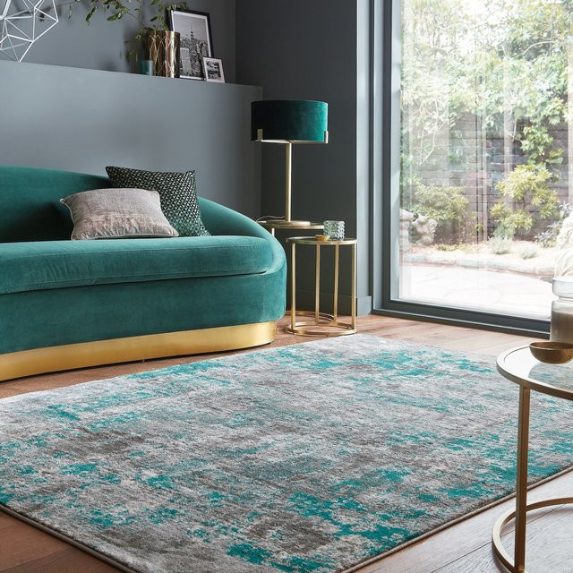Abstrakt Teppich Kadima Design in Grün-Grau B/T/H: 120 x 170 cm - Bild 1