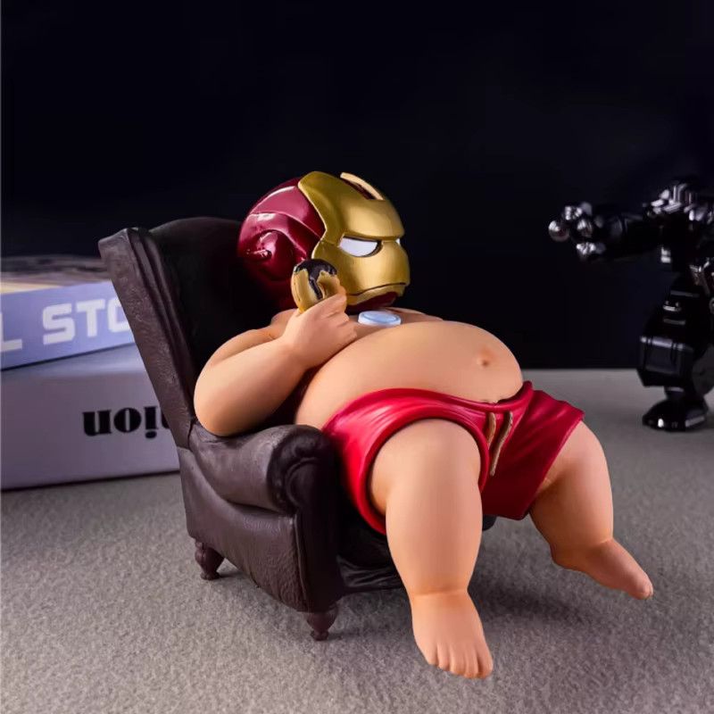 Marvel Iron Man Chubby Actionfigur als buntes Desktop-Ornament und Sammlerstück - Bild 2