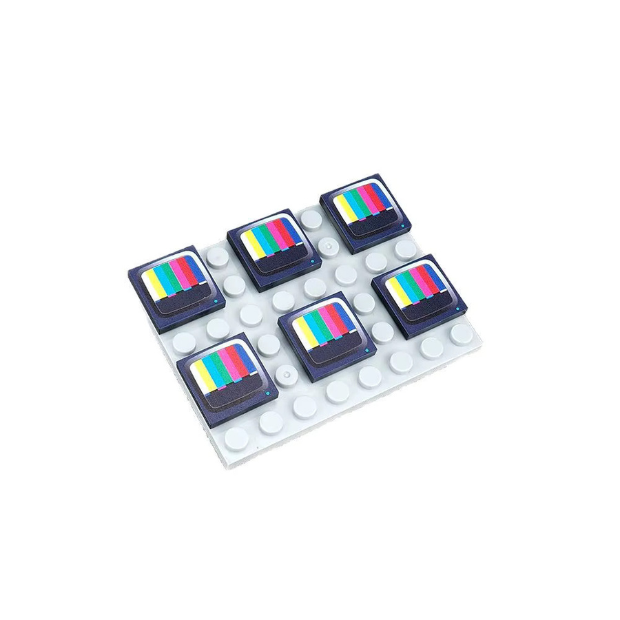SixBricks Bausteine, TV Bildschirm Muster, 10-teiliges Set, Bunt / Mehrfarbig - Bild 2