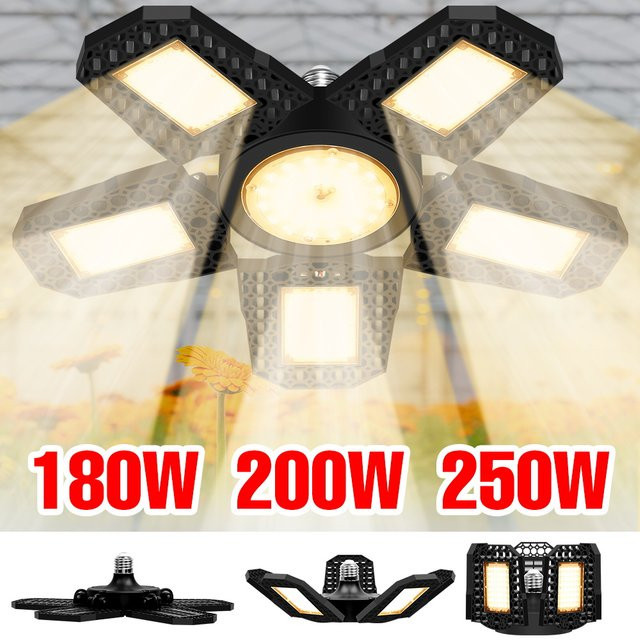 250 W LED-Vollspektrum-Pflanzenlampe mit E27-Sockel für Gewächshäuser und Zeltanbau - Bild 1