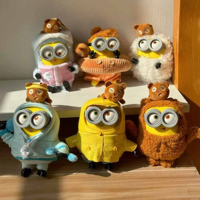 52toys Bob&Tim Minions Better Toggther Series, Niedliche Puppe Schlüsselanhänger, Bunt / Mehrfarbig - Bild 1