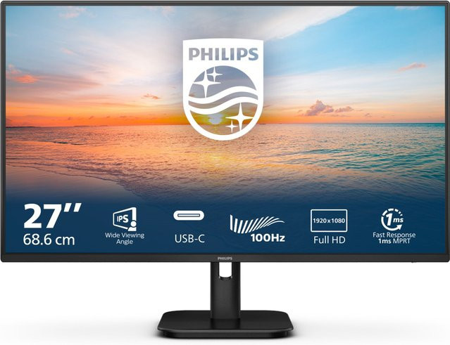 Philips 1000 Series 27E1N1300A/00 TFT-Monitor, 27 Zoll, Full HD, IPS, Schwarz, HDMI und USB-C - Bild 1