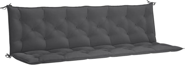vidaXL Gartenbank-Auflage aus Oxford-Gewebe in Anthrazit, B/T: 200 x 50 cm und 50 x 7 cm, wasserabweisend und atmungsaktiv - Bild 1
