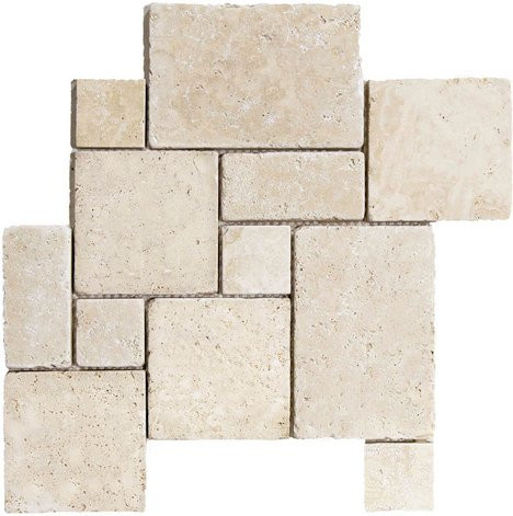 WOHNRAUSCH Mosaikmatte Travertin in Beige im Mini Römischen Verband, B/T/H: 35 x 35 x 1 cm - Bild 1